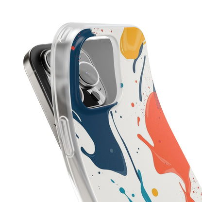 Abstract Paint Splash iPhone Case – Luxury Artistic Phone Cover | Modern Stylish Aesthetic Transparent Shockproof Back Case for iPhone 12–17 Series