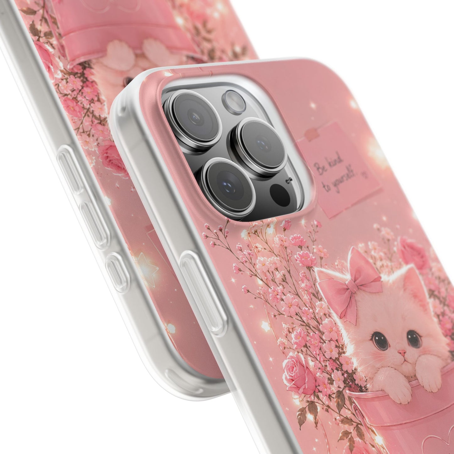 Spigen Luxury Bloom Kitten Printed Iphone Cover Case for Girls & Women | New Stylish Fancy Aesthetic Designer Back Cover | Premium Protective Shockproof Case for 12 - 17 Series