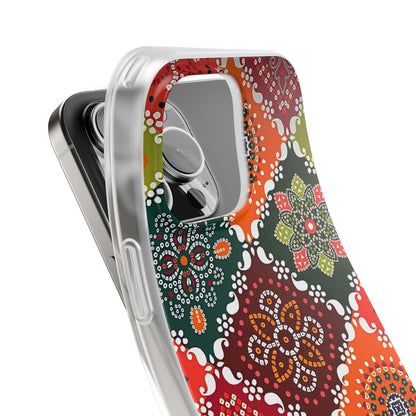 Colorful Ethnic Artistic iPhone Case – Premium Designer Pattern Phone Cover for Girls | Spigen Luxury Stylish Aesthetic Shockproof Protective Mobile Back Case for iPhone 12, 13, 14, 15, 16 & 17 Series