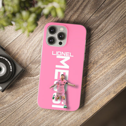 Spigen LuxuryLionel Messi Pink Edition iPhone Case (12–17 Series) – Bold Fan Celebration Design