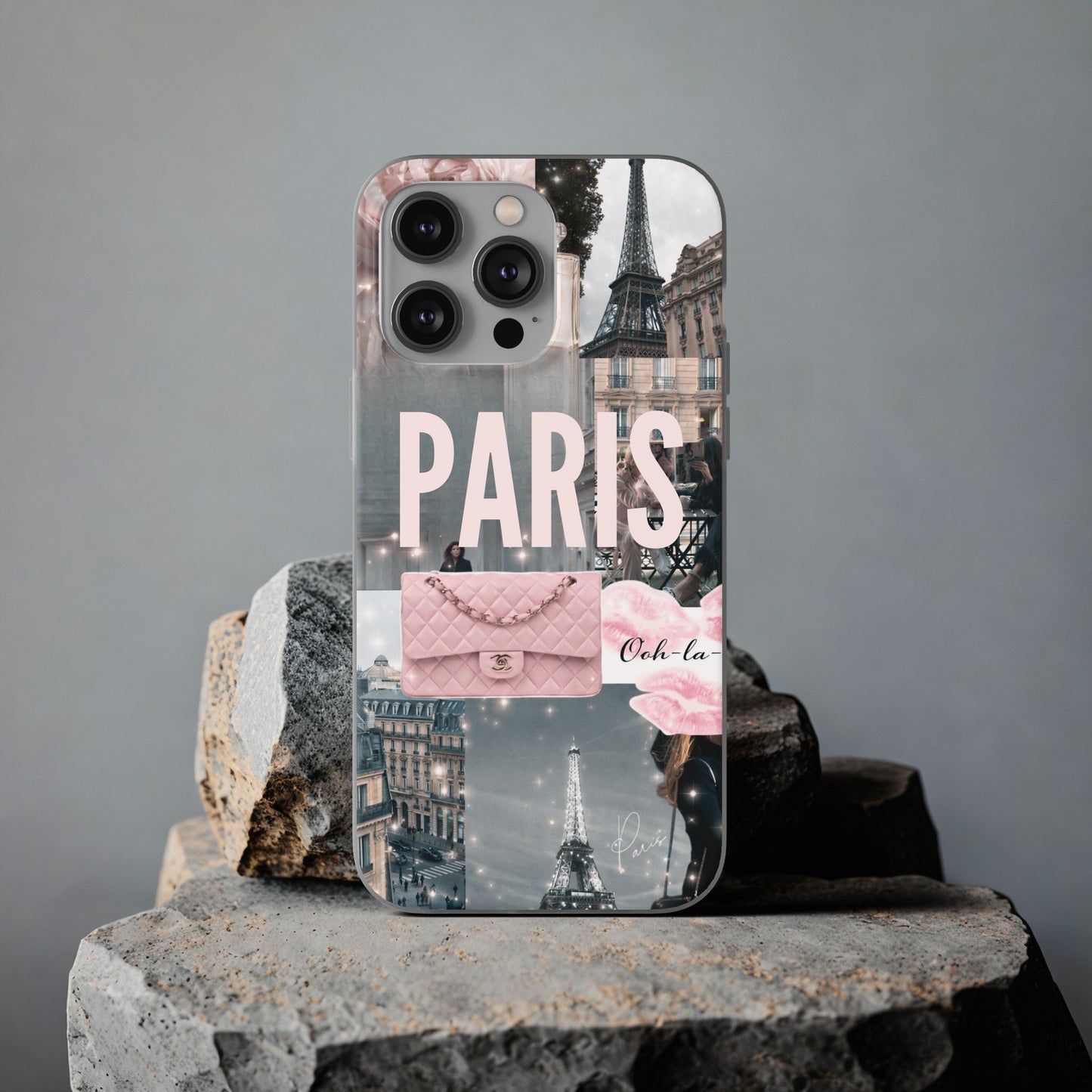 Spigen Luxury Paris Aesthetic Collage Printed Mobile Cover Case for Girls | New Stylish Fancy Aesthetic Fashion Designer Back Cover | Premium Protective Case 12 - 17 Series