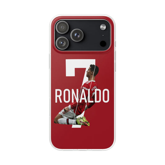 Cristiano Ronaldo #7 Artistic iPhone Case – Premium Spigen Luxury Shockproof Designer Phone Cover for Boys & Girls | Modern Aesthetic Fancy Printed Back Case for iPhone 12, 13, 14, 15, 16 & 17 Series