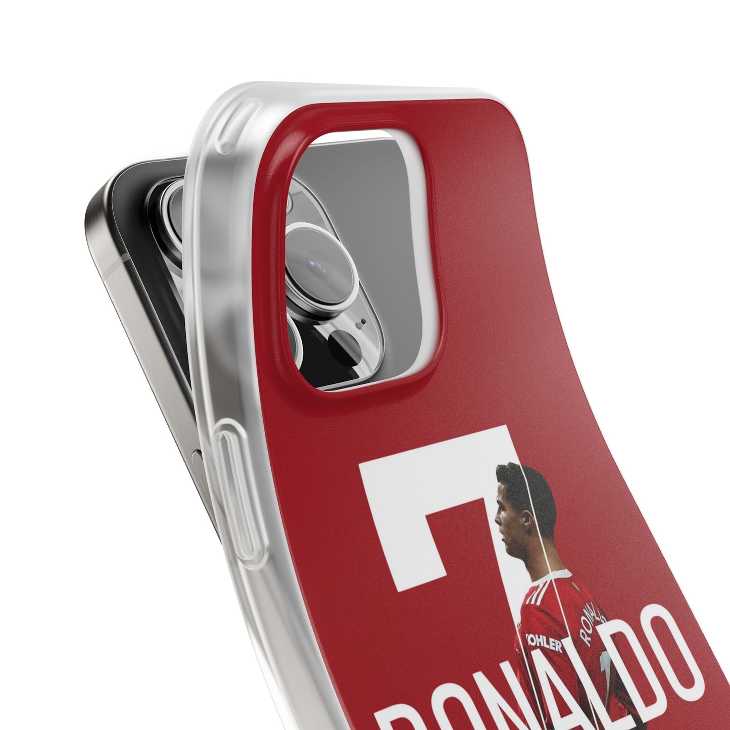 Cristiano Ronaldo #7 Artistic iPhone Case – Premium Spigen Luxury Shockproof Designer Phone Cover for Boys & Girls | Modern Aesthetic Fancy Printed Back Case for iPhone 12, 13, 14, 15, 16 & 17 Series