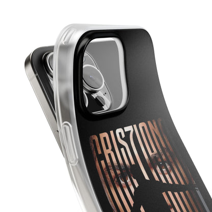 Cristiano Ronaldo CR7 Juventus iPhone Case – Premium Spigen Luxury Football Player Designer Phone Cover with Iconic Celebration & Gold Accent Design for iPhone 12, 13, 14, 15, 16 & 17 Series | Shockproof HD Print Back Case