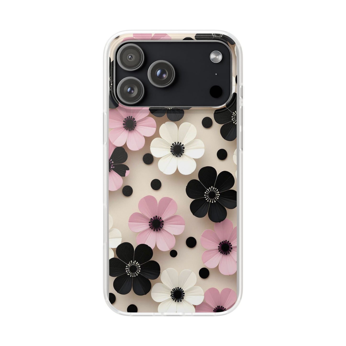 Elegant Floral Aesthetic iPhone Case – Premium Spigen Pro Luxury Designer Phone Cover for Girls | HD Printed Transparent Shockproof Protective Back Case for iPhone 12, 13, 14, 15, 16 & 17 Series