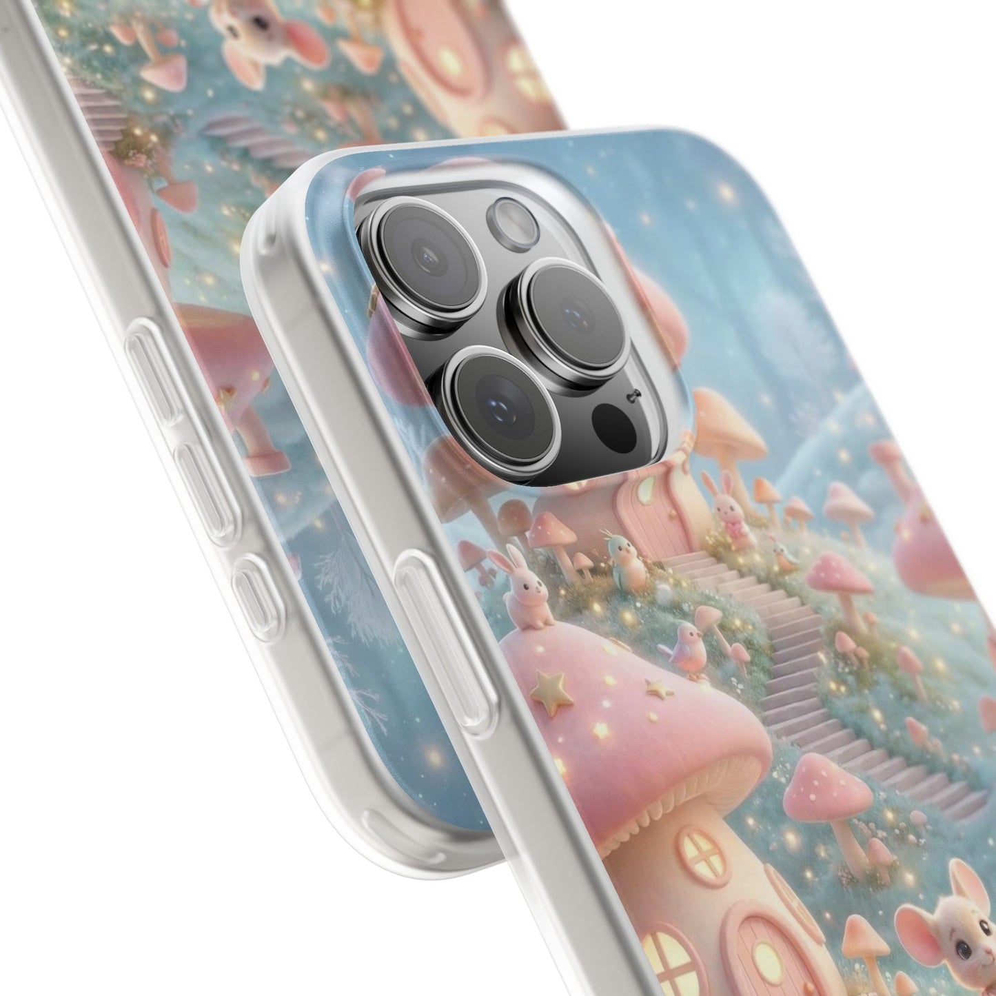 Fairy Mushroom Village iPhone Case – Premium Spigen Pro Luxury Aesthetic Designer Phone Cover for Girls & Women | Cute Fantasy Nature HD Printed Shockproof Max Series Back Case for iPhone 12, 13, 14, 15, 16 & 17 Series