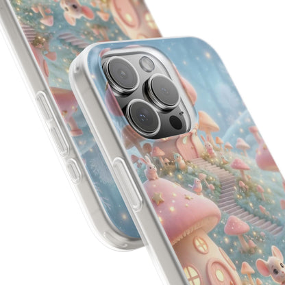 Fairy Mushroom Village iPhone Case – Premium Spigen Pro Luxury Aesthetic Designer Phone Cover for Girls & Women | Cute Fantasy Nature HD Printed Shockproof Max Series Back Case for iPhone 12, 13, 14, 15, 16 & 17 Series
