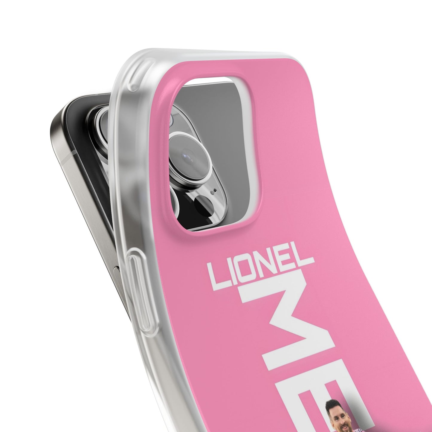 Spigen LuxuryLionel Messi Pink Edition iPhone Case (12–17 Series) – Bold Fan Celebration Design