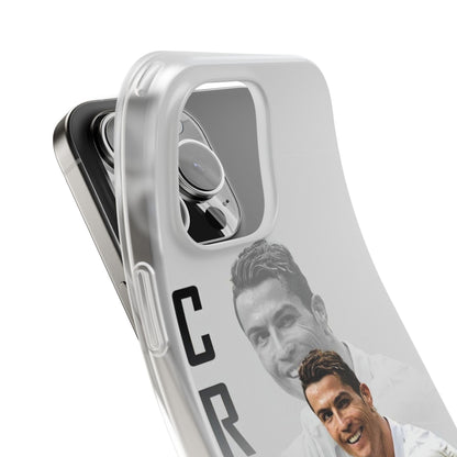 Premium Cristiano Ronaldo (CR7) printed iPhone case featuring a stylish football-inspired design. Lightweight, durable, shockproof, and compatible with iPhone 12 to iPhone 17 series models.