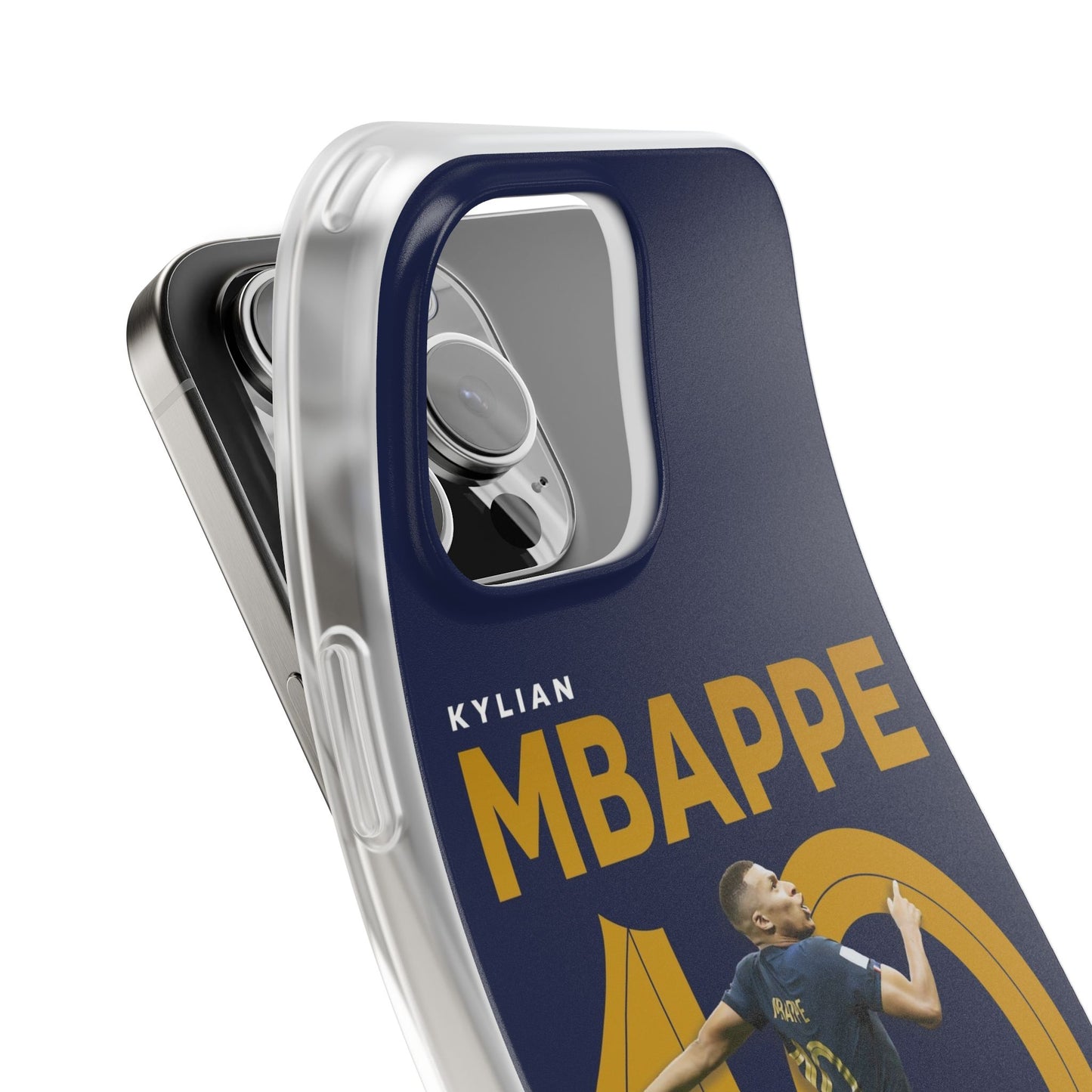 Spigen Luxury Kylian Mbappé Tribute Printed Iphone Cover Case for Boys $ Men | New Stylish Fancy Aesthetic Designer Back Cover | Premium Protective Shockproof Case for 12, 13, 14, 15, 16 & 17 Series