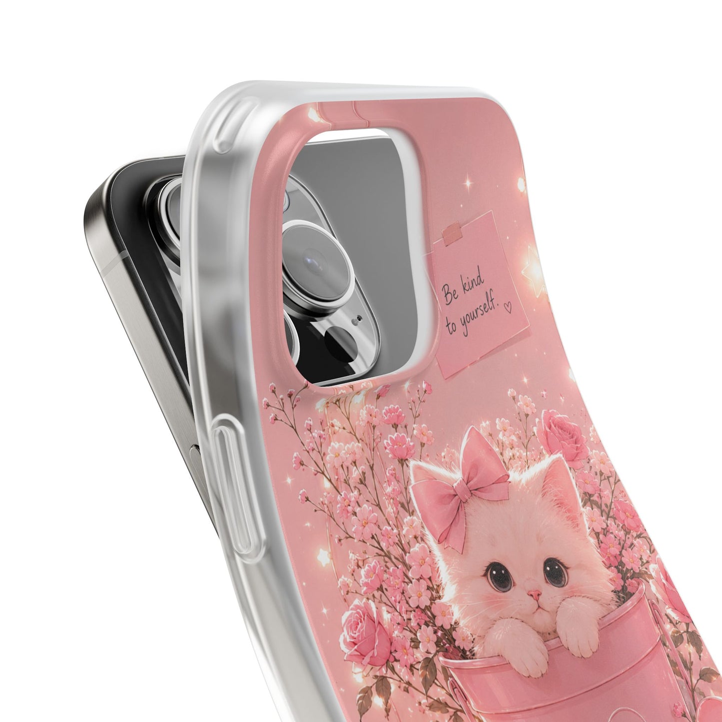 Spigen Luxury Bloom Kitten Printed Iphone Cover Case for Girls & Women | New Stylish Fancy Aesthetic Designer Back Cover | Premium Protective Shockproof Case for 12 - 17 Series