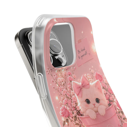 Spigen Luxury Bloom Kitten Printed Iphone Cover Case for Girls & Women | New Stylish Fancy Aesthetic Designer Back Cover | Premium Protective Shockproof Case for 12 - 17 Series
