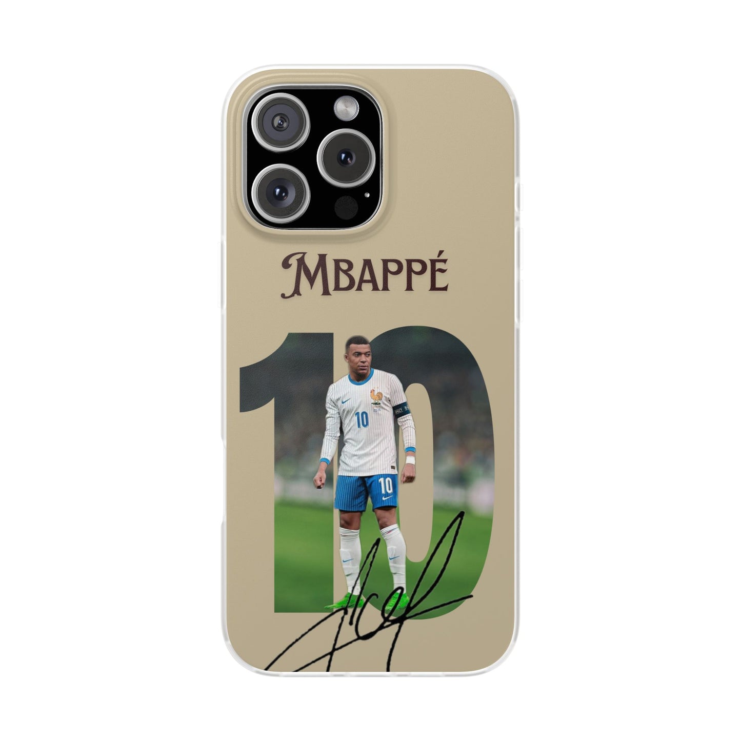 Spigen Luxury Kylian Mbappé #10 iPhone Case (12–17 Series) – Signature Fan Edition