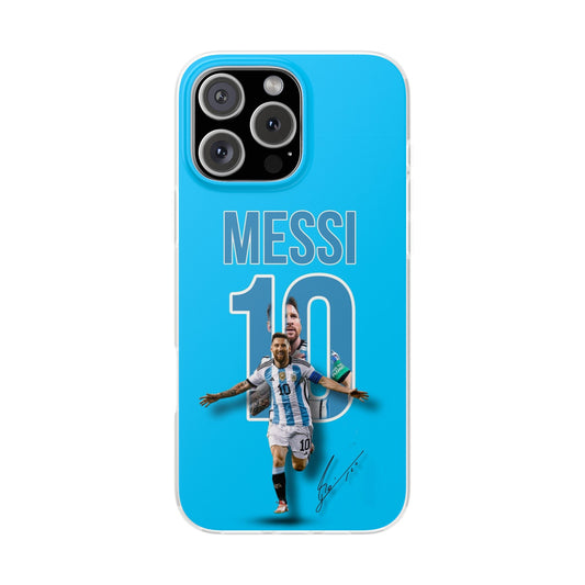 Spigen Luxury Lionel Messi Argentina #10 iPhone Case (12–17 Series) – Goal Celebration & Signature Edition