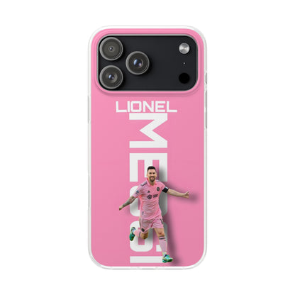 Spigen LuxuryLionel Messi Pink Edition iPhone Case (12–17 Series) – Bold Fan Celebration Design