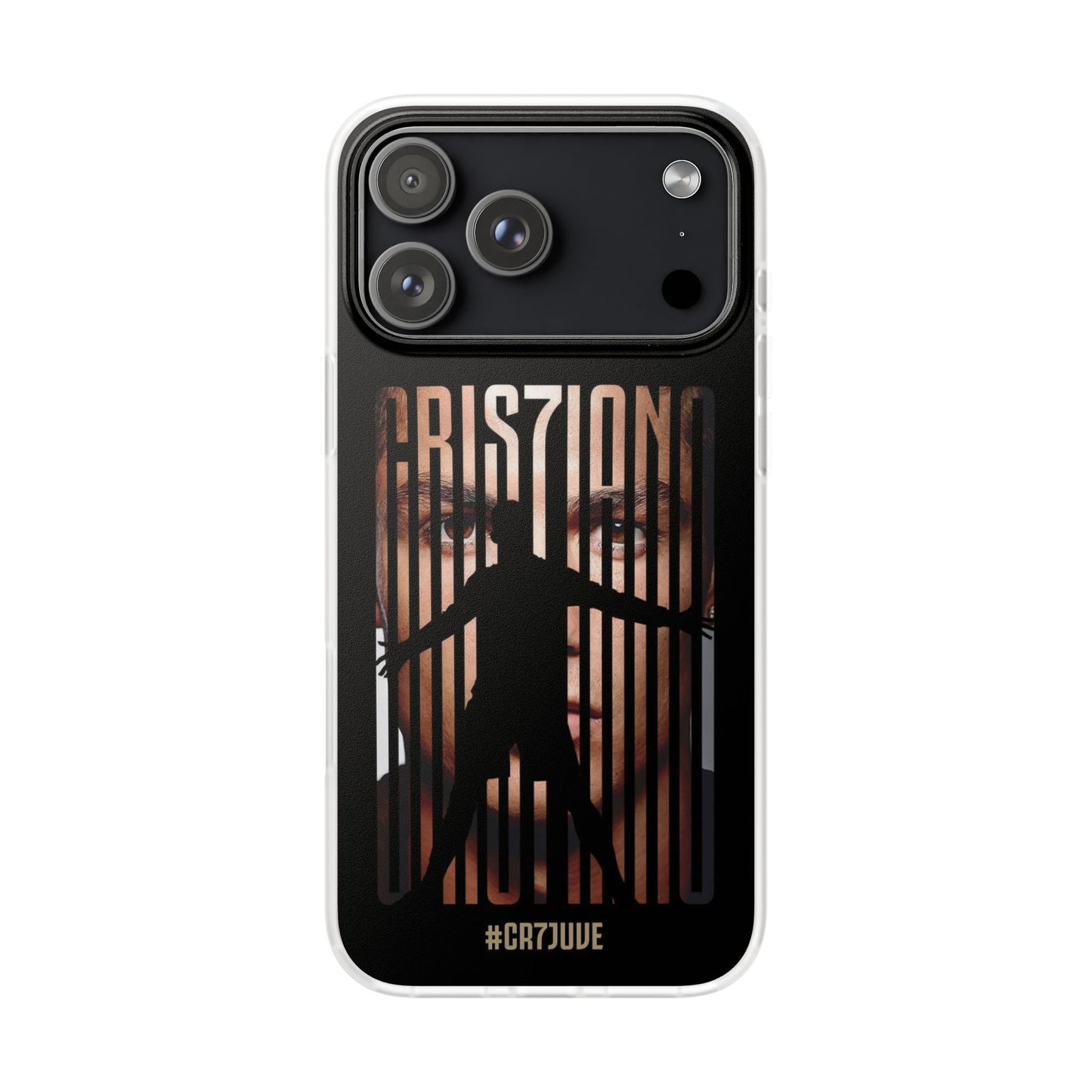 Spigen Luxury Cristiano Ronaldo CR7 Juventus iPhone Case (12–17 Series) – Iconic Celebration & Gold Accent Design
