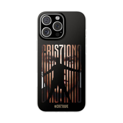 Spigen Luxury Cristiano Ronaldo CR7 Juventus iPhone Case (12–17 Series) – Iconic Celebration & Gold Accent Design