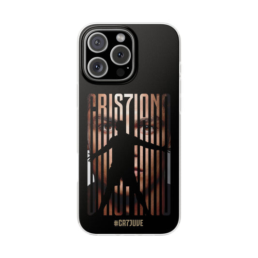 Spigen Luxury Cristiano Ronaldo CR7 Juventus iPhone Case (12–17 Series) – Iconic Celebration & Gold Accent Design