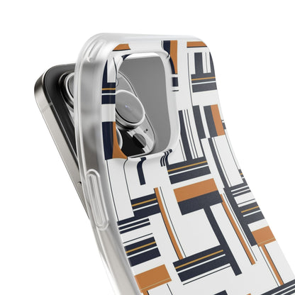 Geometric Abstract Printed iPhone Case – Premium Modern Designer Phone Cover for Girls & Boys | Spigen Luxury Stylish Aesthetic Shockproof Protective Back Case for iPhone 12, 13, 14, 15, 16 & 17 Series