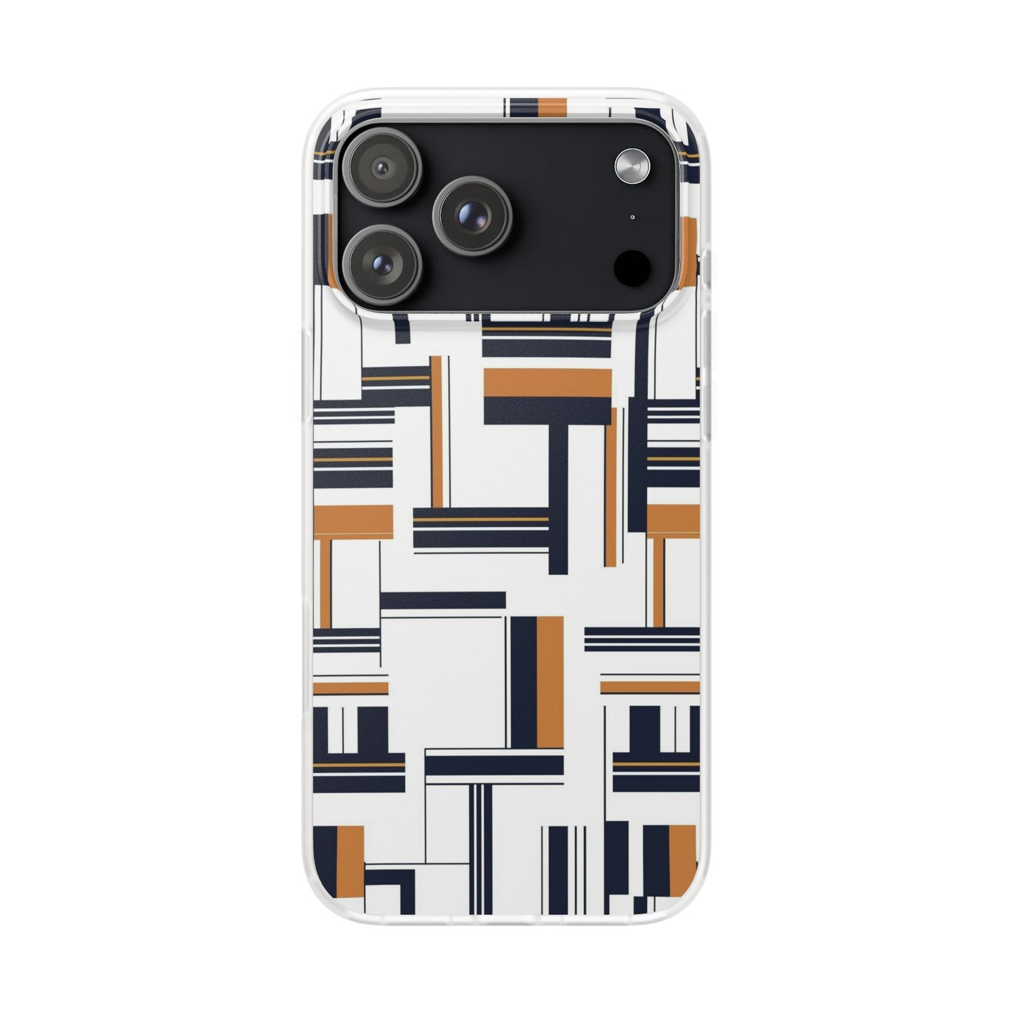 Geometric Abstract Printed iPhone Case – Premium Modern Designer Phone Cover for Girls & Boys | Spigen Luxury Stylish Aesthetic Shockproof Protective Back Case for iPhone 12, 13, 14, 15, 16 & 17 Series