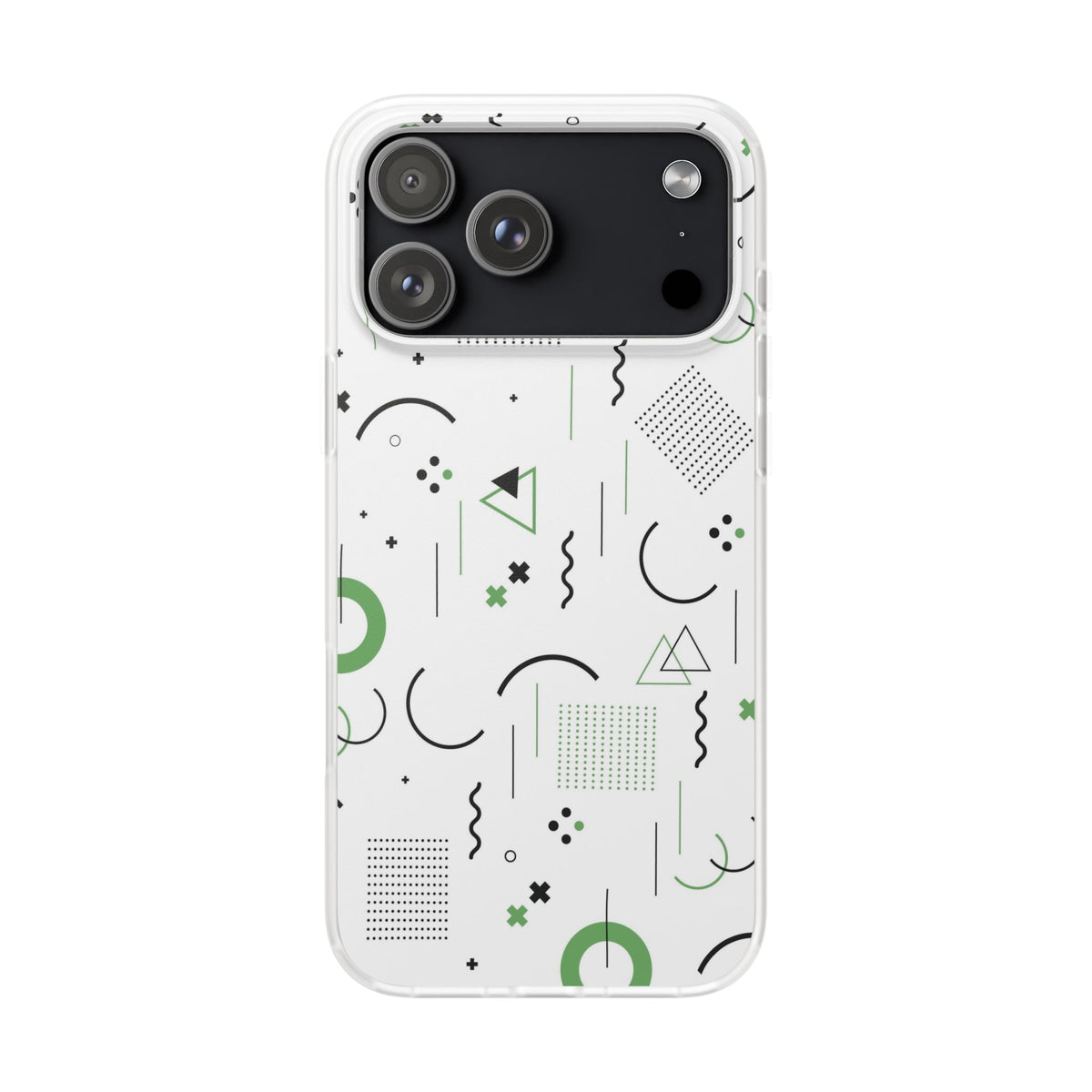Geometric Pattern iPhone Case – Luxury Designer Phone Cover | Modern Stylish Aesthetic Shockproof Back Case for iPhone 12–17 Series