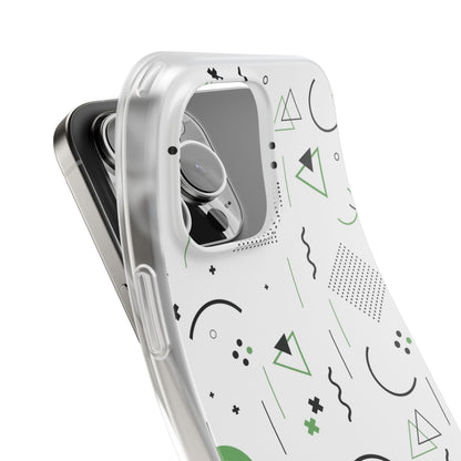 Geometric Pattern iPhone Case – Luxury Designer Phone Cover | Modern Stylish Aesthetic Shockproof Back Case for iPhone 12–17 Series