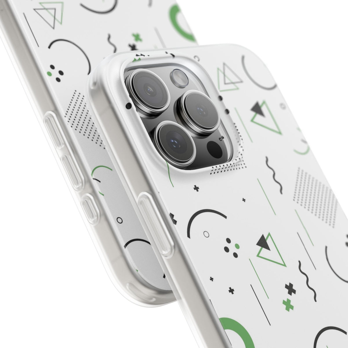 Geometric Pattern iPhone Case – Luxury Designer Phone Cover | Modern Stylish Aesthetic Shockproof Back Case for iPhone 12–17 Series