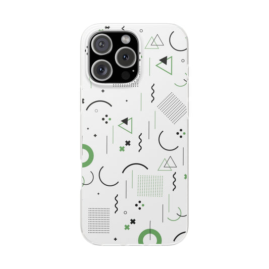 Geometric Pattern iPhone Case – Luxury Designer Phone Cover | Modern Stylish Aesthetic Shockproof Back Case for iPhone 12–17 Series