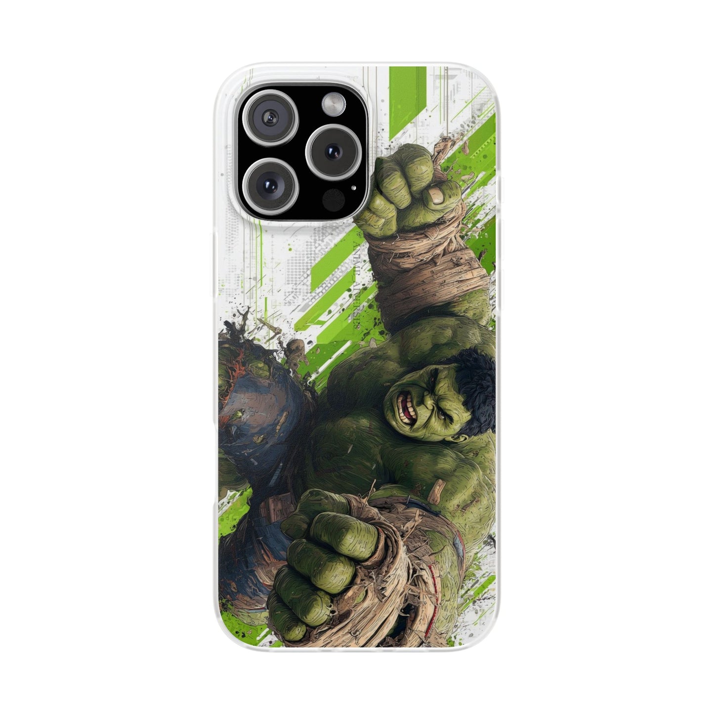 Hulk Action Pose Comic Art iPhone Case – Premium Marvel Superhero Transparent Phone Cover for Boys | Spigen Luxury Stylish Aesthetic Designer Shockproof Protective Mobile Back Case for iPhone 12, 13, 14, 15, 16 & 17 Series