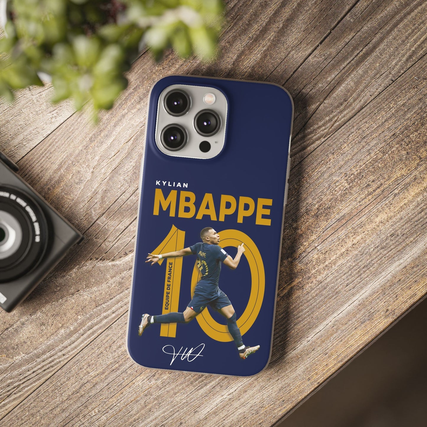 Kylian Mbappé Tribute iPhone Case – Premium Spigen Luxury Football Player Designer Phone Cover for Boys & Men | Stylish Aesthetic Fancy Printed Shockproof Back Case for iPhone 12, 13, 14, 15, 16 & 17 Series