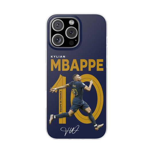 Kylian Mbappé Tribute iPhone Case – Premium Spigen Luxury Football Player Designer Phone Cover for Boys & Men | Stylish Aesthetic Fancy Printed Shockproof Back Case for iPhone 12, 13, 14, 15, 16 & 17 Series