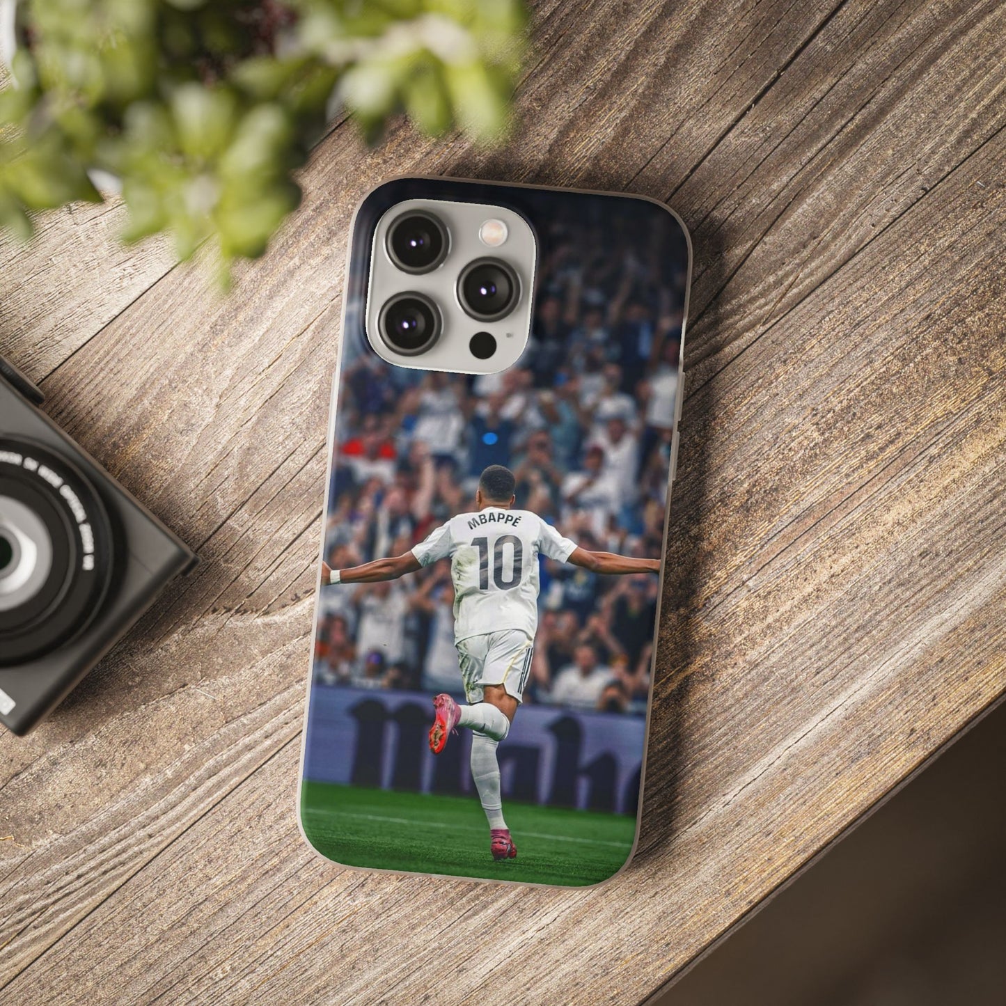 Kylian Mbappé #10 Stadium Celebration iPhone Case – Premium Spigen Luxury Football Player Designer Phone Cover for iPhone 12, 13, 14, 15, 16 & 17 Series | Dynamic HD Print Shockproof Fan Edition