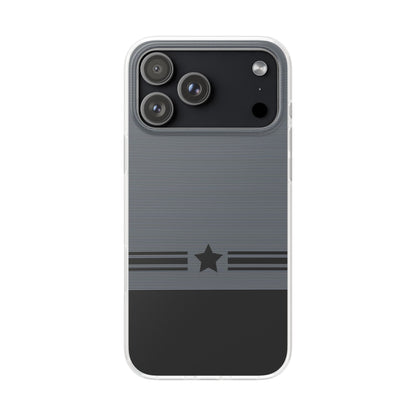 Matte Striped Star iPhone Case – Premium Spigen Luxury Designer Phone Cover for Boys & Men | Modern Stylish Aesthetic Fancy Shockproof Protective Back Case for iPhone 12, 13, 14, 15, 16 & 17 Series