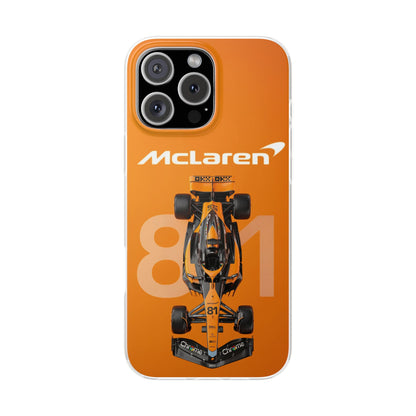 McLaren F1 Racing Car iPhone Case – Premium Spigen Luxury Designer Phone Cover for Boys & Men | Modern Stylish Aesthetic Fancy Shockproof Protective Back Case for iPhone 12, 13, 14, 15, 16 & 17 Series