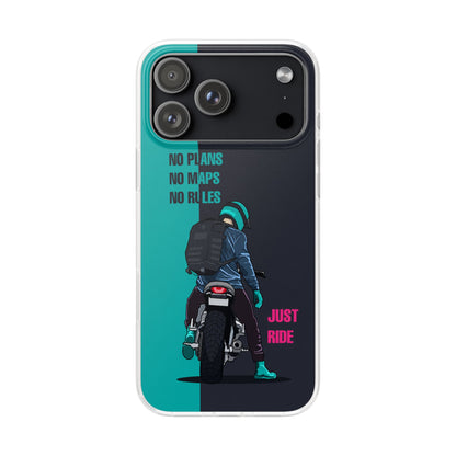 Motorcycle Biker Rider Quote Printed iPhone Case – Premium Sports Bike Designer Phone Cover for Men & Boys | Spigen Luxury Stylish Aesthetic Shockproof Protective Mobile Back Case for iPhone 12, 13, 14, 15, 16 & 17 Series