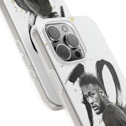 Neymar Jr #10 Artistic Gold Brushstroke iPhone Case – Premium Spigen Luxury Football Player Designer Phone Cover for iPhone 12, 13, 14, 15, 16 & 17 Series | Shockproof HD Printed Fan Edition Mobile Back Case