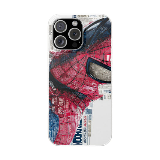 SpiderMan Collage Art iPhone Case – Premium Marvel Superhero Phone Cover for Boys & Girls | Spigen Luxury Stylish Aesthetic Designer Shockproof Protective Mobile Back Case for iPhone 12, 13, 14, 15, 16 & 17 Series