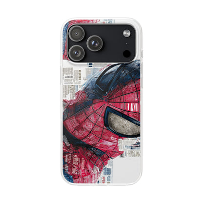 SpiderMan Collage Art iPhone Case – Premium Marvel Superhero Phone Cover for Boys & Girls | Spigen Luxury Stylish Aesthetic Designer Shockproof Protective Mobile Back Case for iPhone 12, 13, 14, 15, 16 & 17 Series