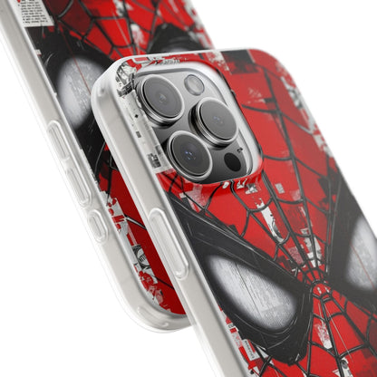 SpiderMan Superhero Urban Art iPhone Case – Premium Spigen Luxury Designer Phone Cover for Boys & Girls | Stylish Aesthetic Fancy HD Printed Shockproof Max Series Back Case for iPhone 12, 13, 14, 15, 16 & 17 Series