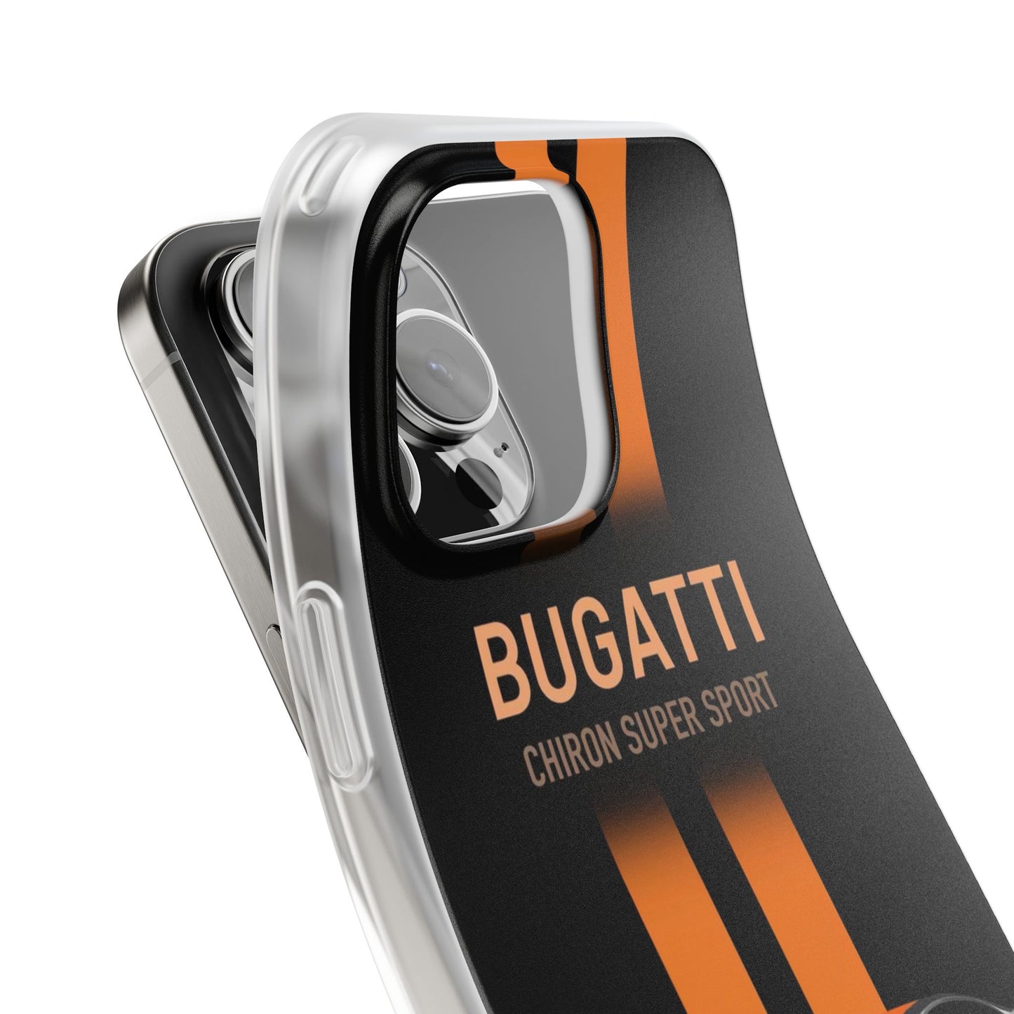 Bugatti Chiron Super Sport Printed Mobile Cover for iPhone – Luxury Sports Car Phone Case | Spigen Premium Stylish Aesthetic Designer Shockproof Protective Back Cover for Men & Boys | Compatible with iPhone 12, 13, 14, 15, 16 & 17 Series