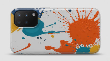 Abstract Paint Splash iPhone Case – Luxury Artistic Phone Cover | Modern Stylish Aesthetic Transparent Shockproof Back Case for iPhone 12–17 Series